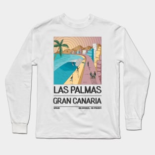 Las Palmas Gran Canaria Retro Travel Long Sleeve T-Shirt